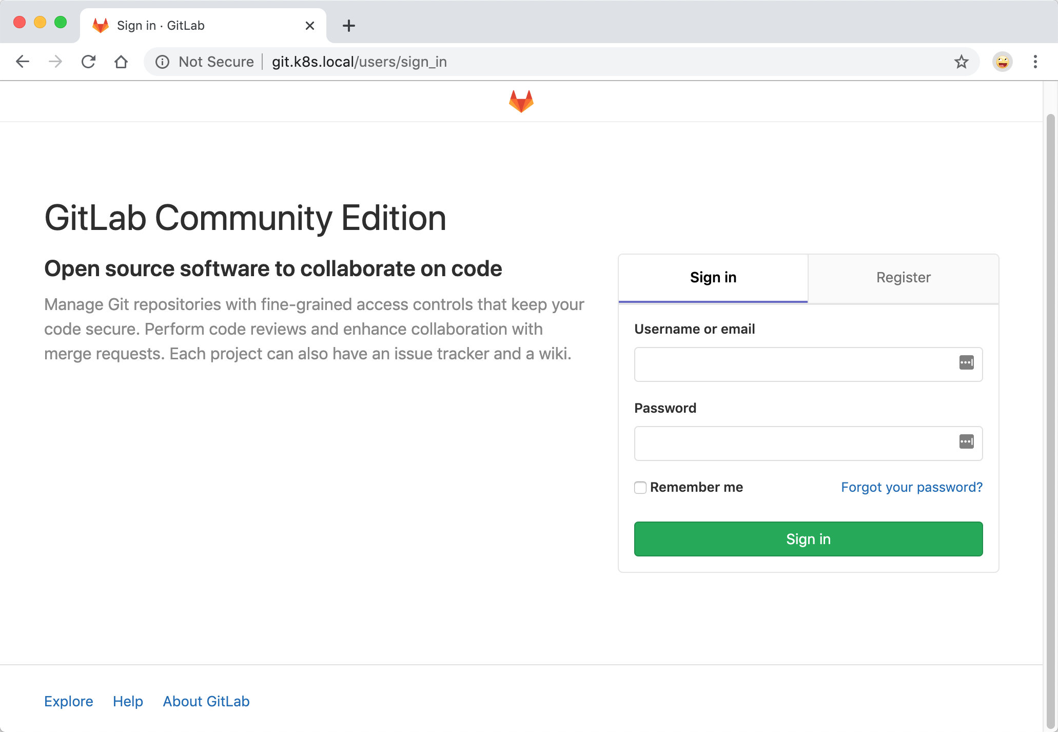 gitlab login